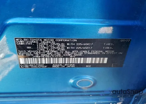 2017 Toyota Rav4 Le from USA, damaged, VIN JTMBFREV8HJ173707